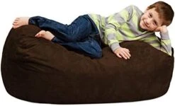 Chill Sack Bean Bag Chair Cover, 7-5-feet, Ultrafur - Charcoal -Safavieh Furniture 41YJM73mWPL. AC