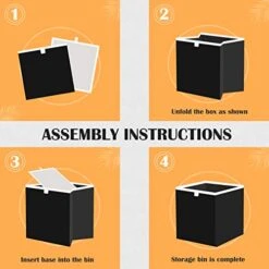 Silver White Glitter Pattern Round Storage Organizer Canvas Collapsible Box Chest Organizer For Edroom Closet Kid's Toys Laundry 11x11x11 Inch -Safavieh Furniture 41YNGKwy1OL 2