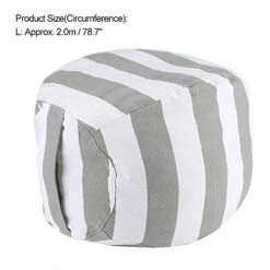 Aqur2020 Large Capacity Stuffed Storage Bag Large Capacity Kids Stuffed Toy Household Supplies Storage Bag Organizer Space Saver Bags (L Grey)