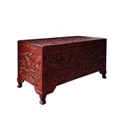Al Chinese Brown Birds Relief Carving Camphor Trunk Table Acs7525 -Safavieh Furniture 41YYximJbSL