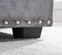 Merax 91'' Reversible Sleeper Sectional Sofa Couch With Pull-Out Sleeper, L-Shape 3-Seater Convertible Corner Couch Sofa Bed With Storage Chaise And Copper Nail For Living Room Furniture Set (Grey) -Safavieh Furniture 41YohwNLGlL