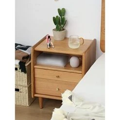 ERTUO Nightstand, Bedside Table With 2 Drawers And Storage Shelves, For Living Room, Bedroom -Safavieh Furniture 41Ypy5Ms35L