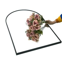 WOODWORTH Arched Mirrors 24 X 36 Inch For Bathroom,Bedroom,Living Room Wall Mounted,Vanity Black Vertical Wall Decor Mirror -Safavieh Furniture 41YuYCYUM1L