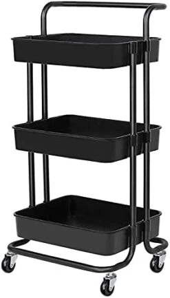3-Tier Rolling Carts With Wheels Storage Cart Makeup Cart With Roller Wheels Mobile Storage Organizer For Kitchen, Bathroom, Office, Coffee Bar 11 3-Tier Rolling Carts With Wheels Storage Cart Makeup Cart With Roller Wheels Mobile Storage Organizer For Kitchen, Bathroom, Office, Coffee Bar -Safavieh Furniture 41Z0aLWZgXS. AC