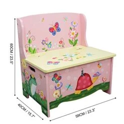 Fantasy Fields - Hand Crafted & Painted Kids Storage Bench Seat - Magic Garden -Safavieh Furniture 41ZPsoxa5JL