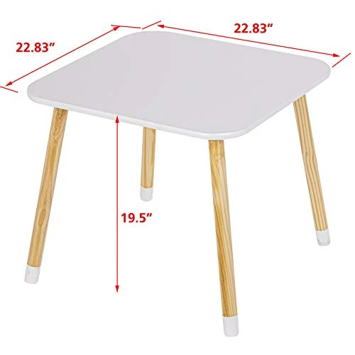 UTEX Kids Table With 4 Chairs Set, Kid Table And Chairs Set For Girls, Toddlers, Boys, 5 Piece Kiddy Table And Chair Set, White 2 UTEX Kids Table With 4 Chairs Set, Kid Table And Chairs Set For Girls, Toddlers, Boys, 5 Piece Kiddy Table And Chair Set, White - Image 2