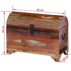 VIDAXL Reclaimed Solid Wood Storage Treasure Chest Handmade Vintage Antique Furniture -Safavieh Furniture 41ZgteuvrYL