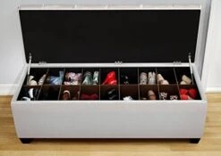 MJL Furniture Designs Sole Secret Tufted Ottoman, Bedroom Entryway Bench With Shoe Storage Slots, Stores Up To 36 Pairs, Large, Balboa Sand -Safavieh Furniture 41ZouT3uRwL. AC