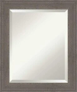 Amanti Art Vanity Framed Bathroom Mirror, Glass Size 22 X 28, Alta Brown Grey -Safavieh Furniture 41a0GPV1CaL. AC
