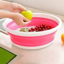 ONGHAHYIS Folding Collapsible Wash Basin Folding Bucket Portable Camping Fishing Car Washing Tool For Kitchen Barthroom Wash Vegetables Fruit Portable Basin (Color : Green) -Safavieh Furniture 41aM38jIDIL