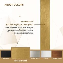 ANDY STAR Gold Oval Mirrors For Bathroom, Large 24x40’’ Brushed Gold Metal Framed Oblong Wall Mirror, Modern Gold Vanity Mirror In Stainless Steel Frame Wall Mount Horizontal Or Vertical -Safavieh Furniture 41aSi3AbZnL