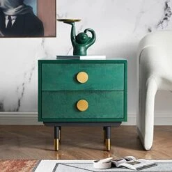 Bedroom Nightstands Bedside Table Drawer Storage Cabinet Modern Living Room Bedroom Bedside Table Storage Cabinet Wooden Cabinet Small Coffee Table Beside Table For Living Room ( Color : Green ) -Safavieh Furniture 41ak2gsTr1L