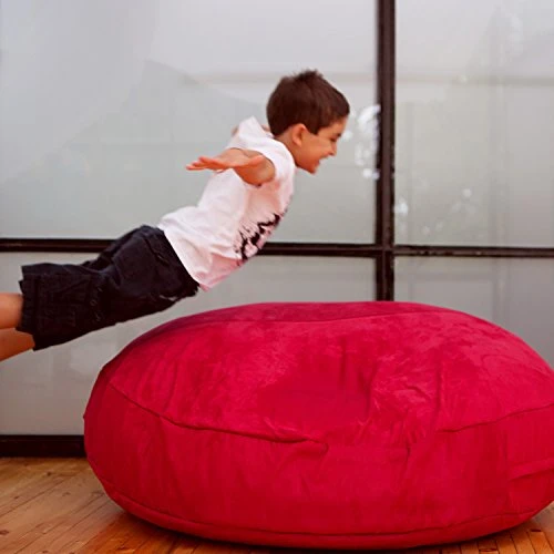 Jaxx Cocoon Jr. Kids Bean Microsuede Bag, 4', Cherry 2 Jaxx Cocoon Jr. Kids Bean Microsuede Bag, 4', Cherry - Image 2