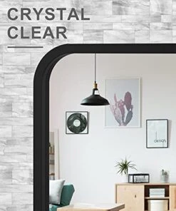 USHOWER 2-Pack Black Bathroom Mirrors 24 X 36 Inch, Metal Frame Rectangle Mirror, Modern Farmhouse Vanity Mirror, Wall Mounted -Safavieh Furniture 41aoXVp52YL