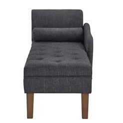 24KF Modern Upholstered Tufted Chaise Lounge Chair, Comfortable Fashional Living Room Chaise Chairs-Dark Grey 11 24KF Modern Upholstered Tufted Chaise Lounge Chair, Comfortable Fashional Living Room Chaise Chairs-Dark Grey -Safavieh Furniture 41atT3oi7BL