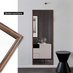 BOLEN 65”x22” Full Length Mirror With Wood Frame And Metal Holder, Large Rectangle Dressing Mirror Floor Mirror, HD And Explosion-Proof Silver Mirror, Standing Hanging Or Leaning Wall(Brown) 9 BOLEN 65”x22” Full Length Mirror With Wood Frame And Metal Holder, Large Rectangle Dressing Mirror Floor Mirror, HD And Explosion-Proof Silver Mirror, Standing Hanging Or Leaning Wall(Brown) -Safavieh Furniture 41b4kC0P37L