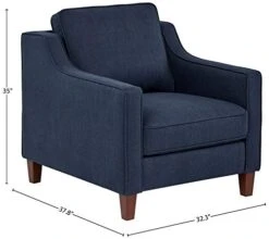 Amazon Brand – Stone & Beam Blaine Modern Upholstered Living Room Accent Chair, 32.3"W, Navy Blue -Safavieh Furniture 41b7iMwgovL