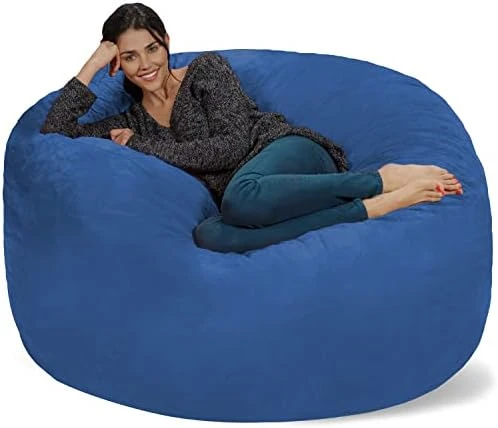 Chill Sack Bean Bag Chair: Giant 5' Memory Foam Furniture Bean Bag - Big Sofa With Soft Micro Fiber Cover - Dark Gray 9 Chill Sack Bean Bag Chair: Giant 5' Memory Foam Furniture Bean Bag - Big Sofa With Soft Micro Fiber Cover - Dark Gray - Image 9