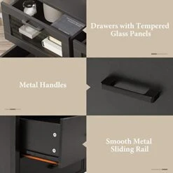 AOGLLATI Dresser For Bedroom, Chest Of Drawers With LED Lights, 7 Drawers Dresser, Wide Storage Organizer Unit With Wood Frame And Wooden Drawers, Storage Dresser For Entryway, Closet -Safavieh Furniture 41bJlR7vF7L