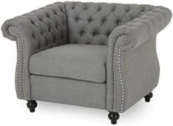 Christopher Knight Home 310365 Living Room Chairs, Dark Gray + Dark Brown -Safavieh Furniture 41baoTAZijL. AC