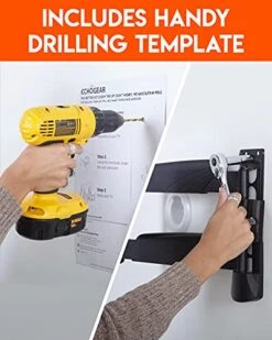 ECHOGEAR Corner TV Wall Mount For TVs Up To 65" - Easy To Install Single Stud Design For Maximum Wall Compatibility - 24" Of Smooth Extension Plus Swivel, Tilt, & Finish With Built-In Cable Management