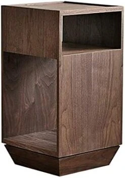 JYDQM Square Rotating Cabinet Living Room Bedroom Small Side Storage Bedside Table-60 * 32cm (Color : D) -Safavieh Furniture 41bknS4GDVL. AC