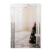 RICHTOP Wall Mirror Triple Bevelled Edges Rectangle Large Silver Wall Mounted Mirror For Living Room, Hallway,Office(90X60CM)