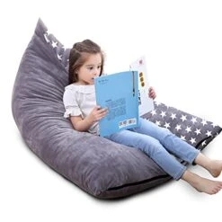 Stuffed Animal Storage Bean Bag Chair Stuffable Bean Bag Cover - Stuffed Animal Bean Bag Storage For Kids & Teans Super Soft And Comfortable Bean Bag Stuffed Animal Storage Extra Large (Stars Style)