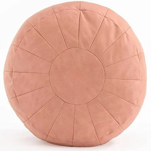 C COMFORTLAND Unstuffed Faux Suede Ottoman Pouf, Round Foot Rest Poof Ottomans, Floor Foot Stool Poufs, Bean Bag Chair Cover With Storage For Living Room, Bedroom, Or Wedding Gifts Yellow 5 C COMFORTLAND Unstuffed Faux Suede Ottoman Pouf, Round Foot Rest Poof Ottomans, Floor Foot Stool Poufs, Bean Bag Chair Cover With Storage For Living Room, Bedroom, Or Wedding Gifts Yellow - Image 5