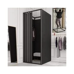 Square Dressing Room Office Shopping Mall Fitting Room Comes With Iron Absorption Function To Better Protect Privacy Movable, Easy To Assemble And Disassemble Privacy Tent