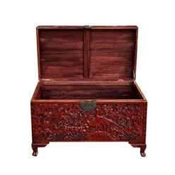 Al Chinese Brown Birds Relief Carving Camphor Trunk Table Acs7525 -Safavieh Furniture 41d0AKHHFdL