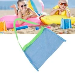Kids Mesh Beach Bag, Kids Mesh Candy Bag, Shell Collecting Large Capacity Mesh Candy Bag For Holding Sand Toys -Safavieh Furniture 41dArhaJ2ZL