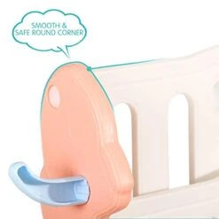 RedSwing Kids Toy Storage Organizer With Bookshelves And 2 Bins, Durable Plastic Multi-Layer Bookshelf For Playroom Bedroom, Pink -Safavieh Furniture 41dP5V90TuL