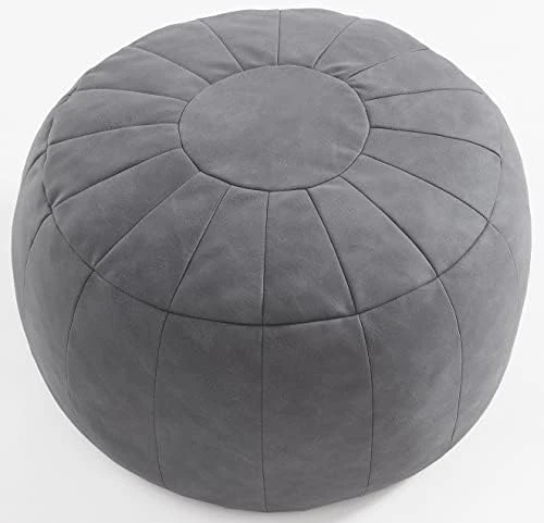C COMFORTLAND Unstuffed Faux Suede Ottoman Pouf, Round Foot Rest Poof Ottomans, Floor Foot Stool Poufs, Bean Bag Chair Cover With Storage For Living Room, Bedroom, Or Wedding Gifts Yellow 10 C COMFORTLAND Unstuffed Faux Suede Ottoman Pouf, Round Foot Rest Poof Ottomans, Floor Foot Stool Poufs, Bean Bag Chair Cover With Storage For Living Room, Bedroom, Or Wedding Gifts Yellow - Image 10