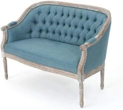 Christopher Knight Home Faye Traditional Fabric Tufted Upholstered Loveseat, Light Gray, Antique -Safavieh Furniture 41dQUa6dq1L. AC