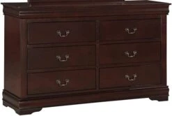 GENERIC Louis Philippe Cherry Bedroom Set King And Queen Sizes (Dresser)
