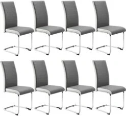 SICOTAS Dining Chairs Set Of 2 - Modern Kitchen Chairs Faux Leather, High Back Dining Room Chairs With Metal Base, Upholstered Dinner Chairs, 2 PCS Armless Side Chair For Dining Room And Kitchen,Black -Safavieh Furniture 41dzQDiUML. AC