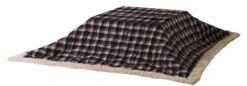 AZUMAYA KK-103BL Kotatsu Futon Square Shape, Blue Checked Design 100% Polyester Fabric Material, W75.0 X D75.0 Inches, Home And Living