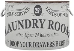 Round Storage Basket, Waterproof Coating Laundry Hamper With Handles, Nursery Bin Organizer For Laundry Room, Home Decor, Baby Toys, Blankets - 20" X 14" -Safavieh Furniture 41eLhBCYNHL. AC