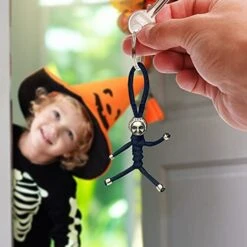 OLOPE Halloween Skeleton Keychain Metal Rope Skeleton Ornament Skeleton Pendant,for Halloween Party Decoration (C) -Safavieh Furniture 41eP0JMbSSL