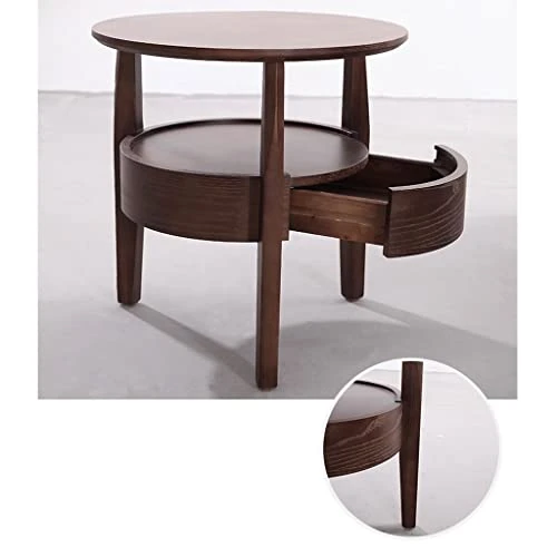 BDDIE Nightstand Bedside Table Modern Minimalist Round Shelf Living Room Bedroom Bedside Table Storage Cabinet Wooden Small Cabinet End Table For Bedroom, Living Room, College Dorm (Color : Grey) 2 BDDIE Nightstand Bedside Table Modern Minimalist Round Shelf Living Room Bedroom Bedside Table Storage Cabinet Wooden Small Cabinet End Table For Bedroom, Living Room, College Dorm (Color : Grey) - Image 2