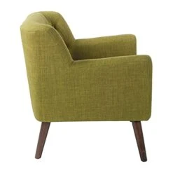 OSP Home Furnishings Arm Chair, 32"W X 28.63"D X 31.63"H, Green -Safavieh Furniture 41eaUkbciaS