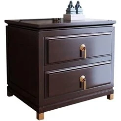 FURUIWUFENG Nightstand Bedside Cabinet Rack Storage Cabinet Living Room Bedroom Bedside Storage Drawer New Chinese Wood Cabinet End Table -Safavieh Furniture 41ebl3mBaQL