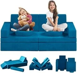 Linor Kids Couch 10 Pcs Toddler Couch, Baby Kids Sofa Couch For Bedroom & Playroom, Over 10 Combinations Creative Modular Sofa For Imaginative Kids, Kids Furniture(Grey) 22 Linor Kids Couch 10 Pcs Toddler Couch, Baby Kids Sofa Couch For Bedroom & Playroom, Over 10 Combinations Creative Modular Sofa For Imaginative Kids, Kids Furniture(Grey) -Safavieh Furniture 41ecvgnghUL. AC