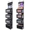 Aeeteek 1 Pack Hanging Closet Organizer 5-Shelf Over The Door Shoe Organizer Wall Mount Storage Bag Containers 49.2 * 13 * 5.5 Inches Large Capacity Collapsible Shelves Drawers (Black)