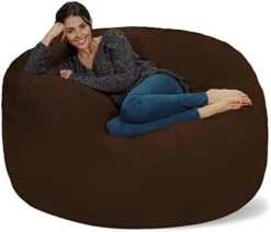 Chill Sack Bean Bag Chair: Giant 5' Memory Foam Furniture Bean Bag - Big Sofa With Soft Micro Fiber Cover - Dark Gray 24 Chill Sack Bean Bag Chair: Giant 5' Memory Foam Furniture Bean Bag - Big Sofa With Soft Micro Fiber Cover - Dark Gray -Safavieh Furniture 41enYYcyjL. AC