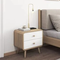 DITUDO Nightstands Round Corner Wooden Bedside Cabinet With 2 Drawers, Bedroom Living Room Bedside Cabinet, Log Color Bedside Cabinet (Color : Brown, Size : 40 * 48cm) 8 DITUDO Nightstands Round Corner Wooden Bedside Cabinet With 2 Drawers, Bedroom Living Room Bedside Cabinet, Log Color Bedside Cabinet (Color : Brown, Size : 40 * 48cm) -Safavieh Furniture 41enbVjcyYL. AC