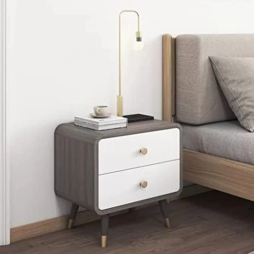 DITUDO Nightstands Round Corner Wooden Bedside Cabinet With 2 Drawers, Bedroom Living Room Bedside Cabinet, Log Color Bedside Cabinet (Color : Brown, Size : 40 * 48cm) 5 DITUDO Nightstands Round Corner Wooden Bedside Cabinet With 2 Drawers, Bedroom Living Room Bedside Cabinet, Log Color Bedside Cabinet (Color : Brown, Size : 40 * 48cm) - Image 5