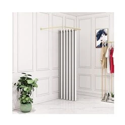 SHIJINHAO Portable Locker Room, Clothing Store Fitting Room Floor-Standing Mobile Shielding Privacy Protection Fitting Room, Cut Off Used For The Mall, Boutiques (Color : White, Size : 80x80cm)