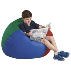 Factory Direct Partners 10478-NV SoftScape Classic 35" Junior Bean Bag Chair, Furniture For Kids, Libraries Or Home - Navy -Safavieh Furniture 41fEFo1rjdL
